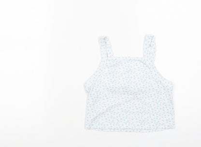 Womens UK Size S INSIDE White Cropped Tank