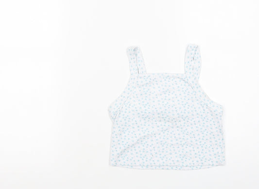 Womens UK Size S INSIDE White Cropped Tank