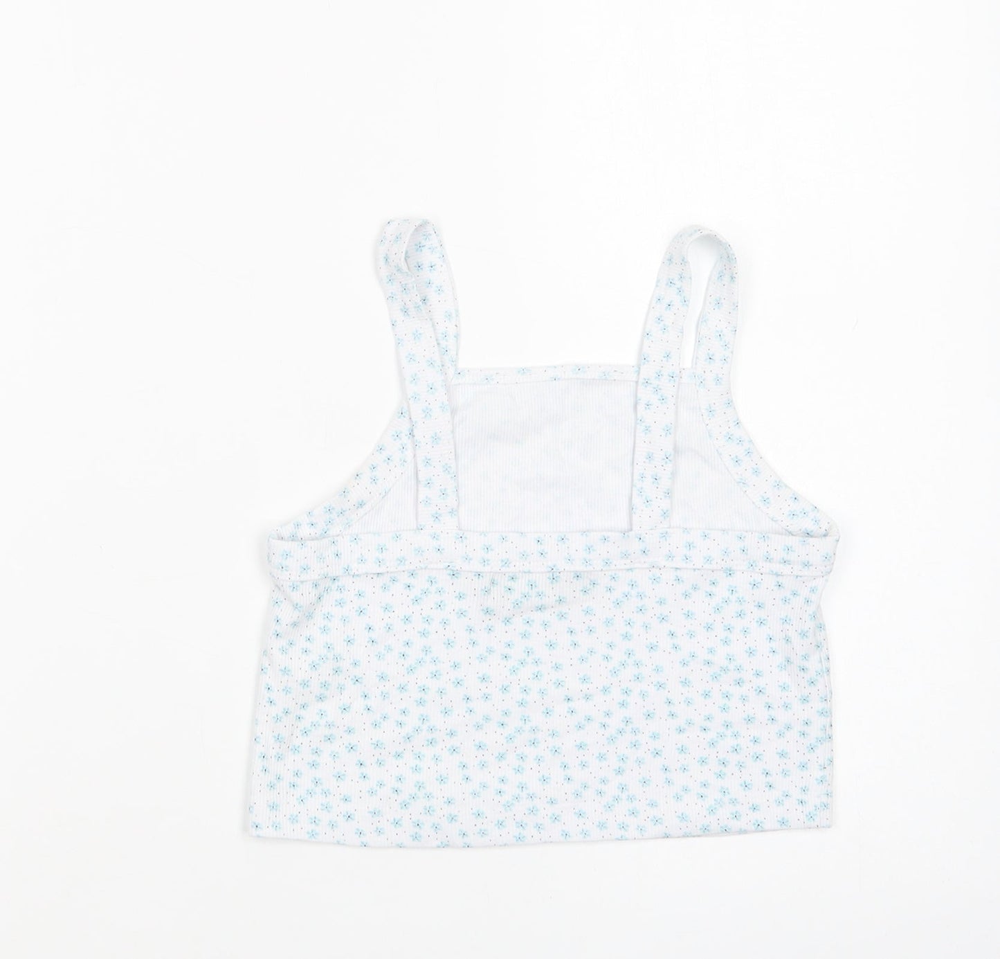 Womens UK Size S INSIDE White Cropped Tank
