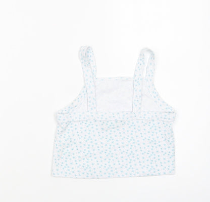 Womens UK Size S INSIDE White Cropped Tank