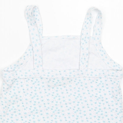 Womens UK Size S INSIDE White Cropped Tank