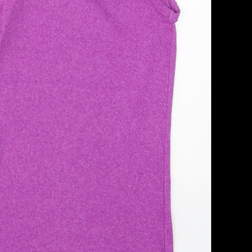 NEXT Girls Purple  Polyester Basic Tank Size 9 Years Round Neck Pullover