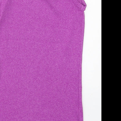 NEXT Girls Purple  Polyester Basic Tank Size 9 Years Round Neck Pullover