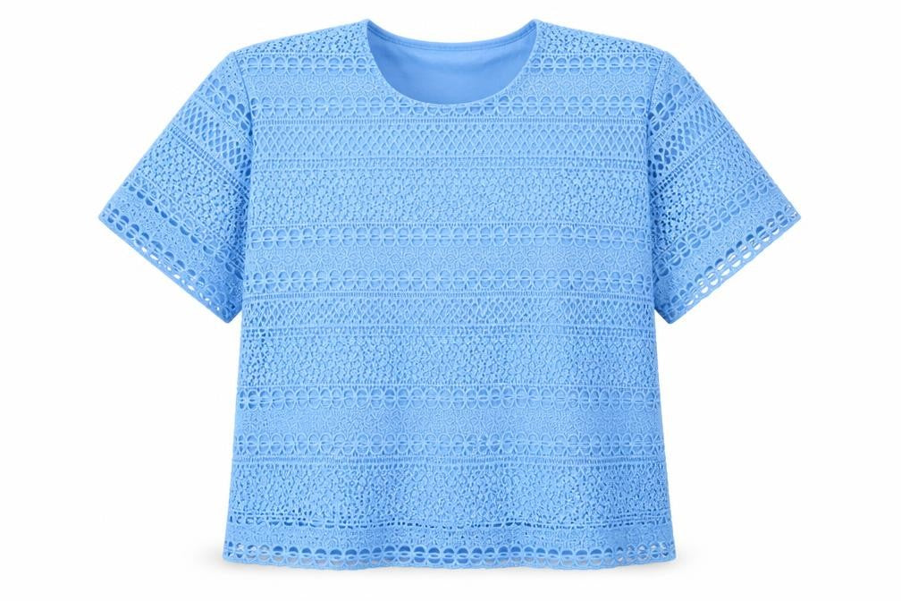 Womens UK Size L Mudflower Blue Basic T-Shirt