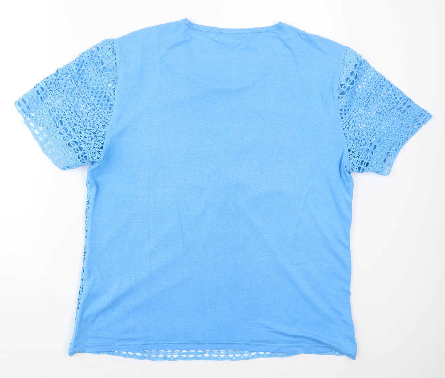 Womens UK Size L Mudflower Blue Basic T-Shirt