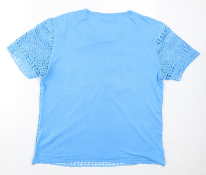 Womens UK Size L Mudflower Blue Basic T-Shirt