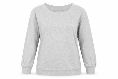Front view of Dorothy Perkins women’s grey polyester pullover sweatshirt, size UK 14, pullover