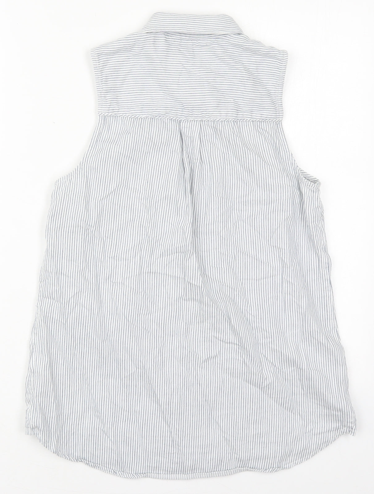 Womens UK Size 8 New Look Blue Basic Button-Up