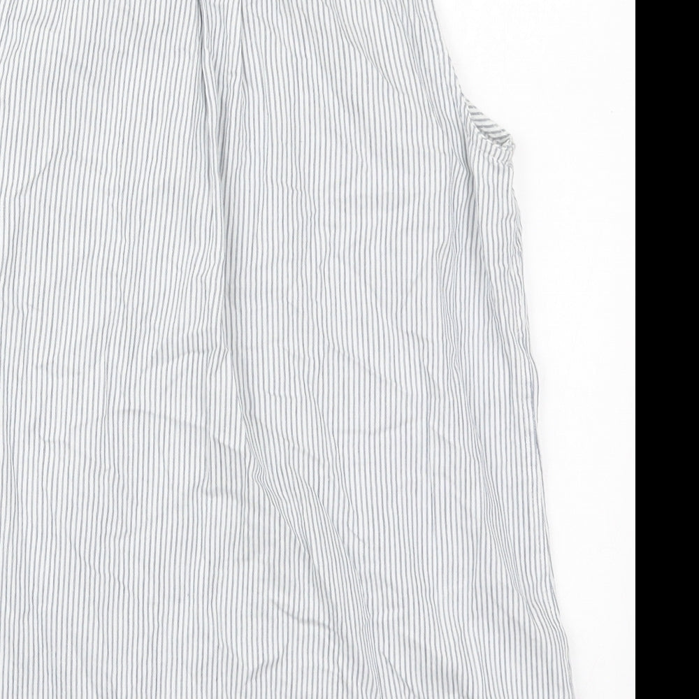 Womens UK Size 8 New Look Blue Basic Button-Up