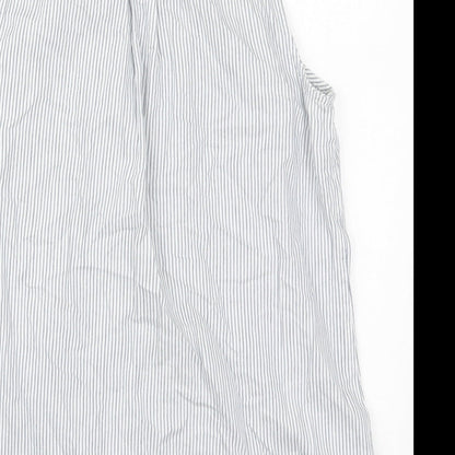 Womens UK Size 8 New Look Blue Basic Button-Up
