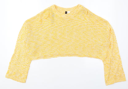 Womens UK Size M H&M Yellow Pullover Jumper