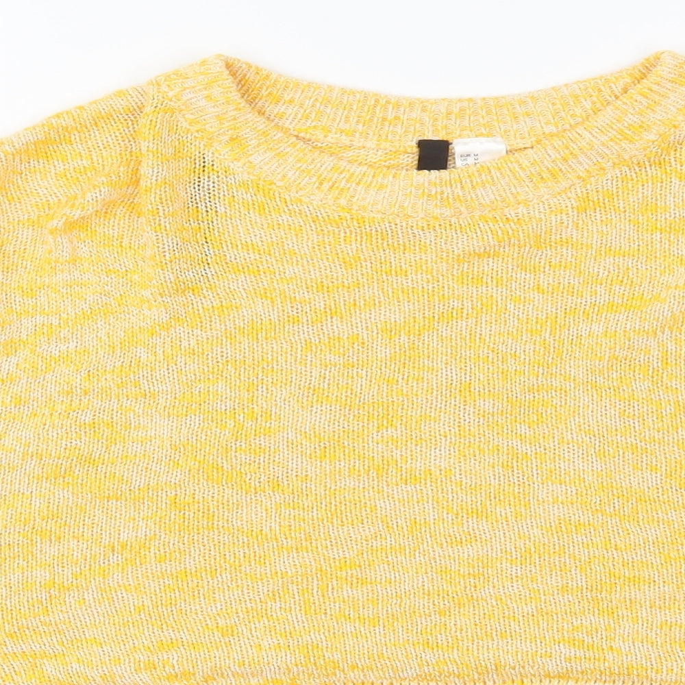 Womens UK Size M H&M Yellow Pullover Jumper