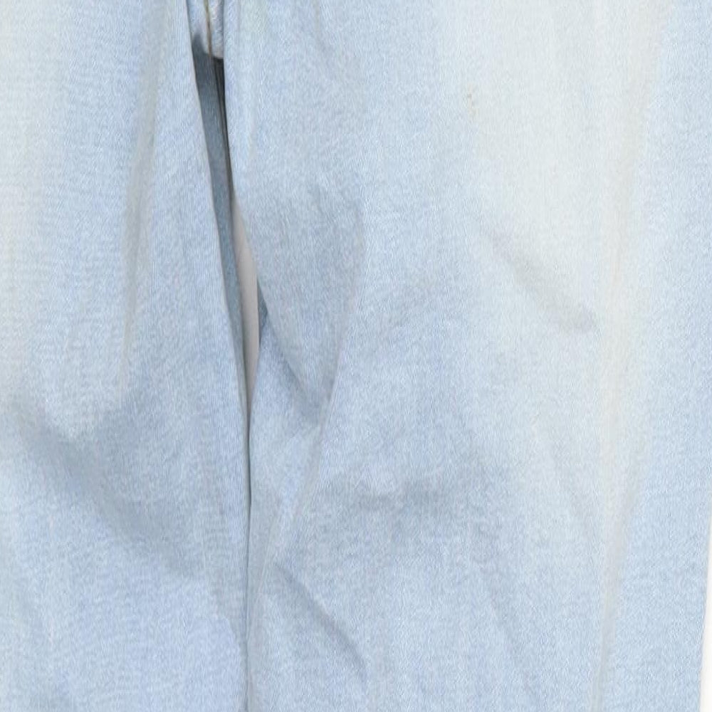 SheIn Womens Blue  Cotton Mom Jeans Size S L27 in Regular Button