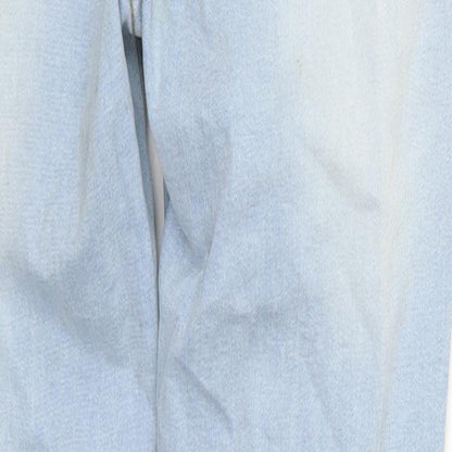 SheIn Womens Blue  Cotton Mom Jeans Size S L27 in Regular Button