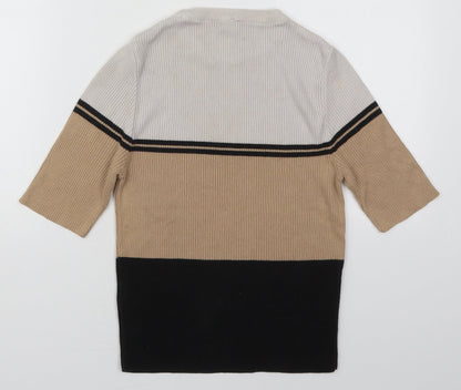 Womens UK Size 10 New Look Beige Pullover Jumper