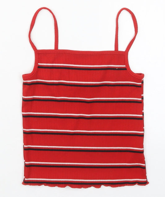 Womens UK Size 6 New Look Red Basic Tank