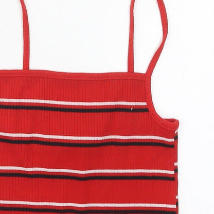 Womens UK Size 6 New Look Red Basic Tank