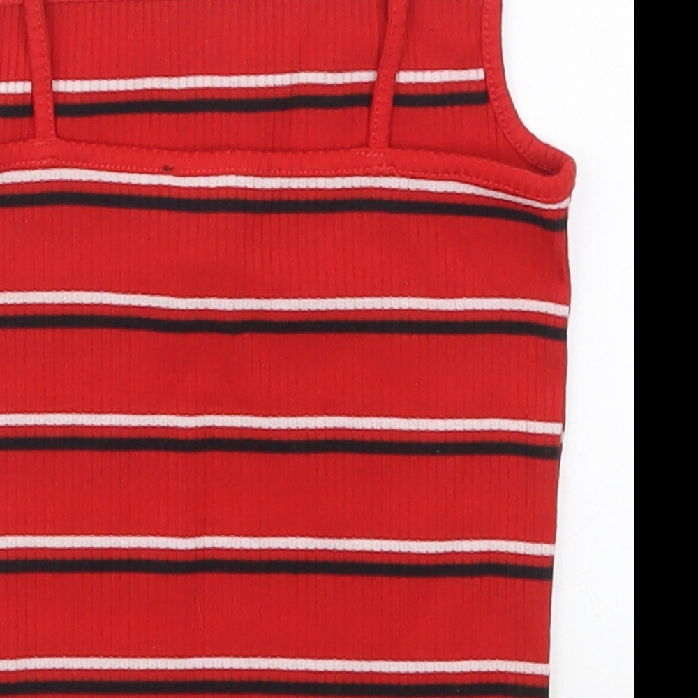 Womens UK Size 6 New Look Red Basic Tank