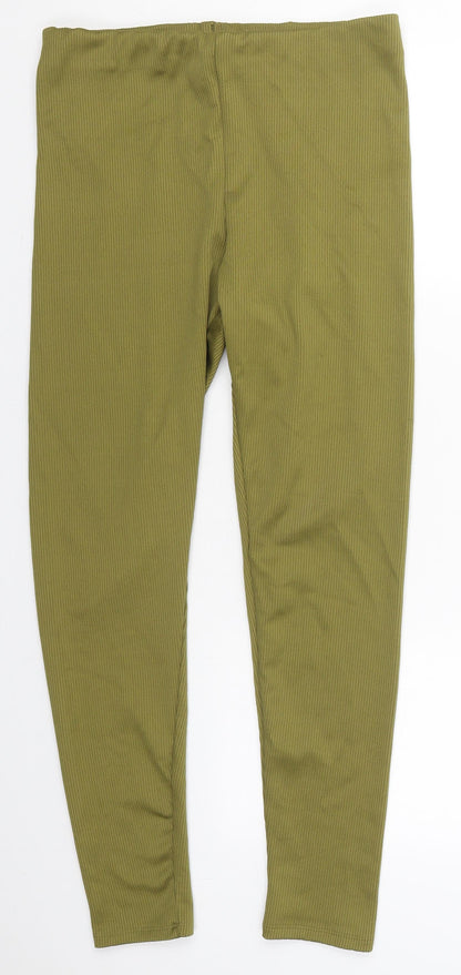 Womens UK Size L H&M  Carrot Green Leggings