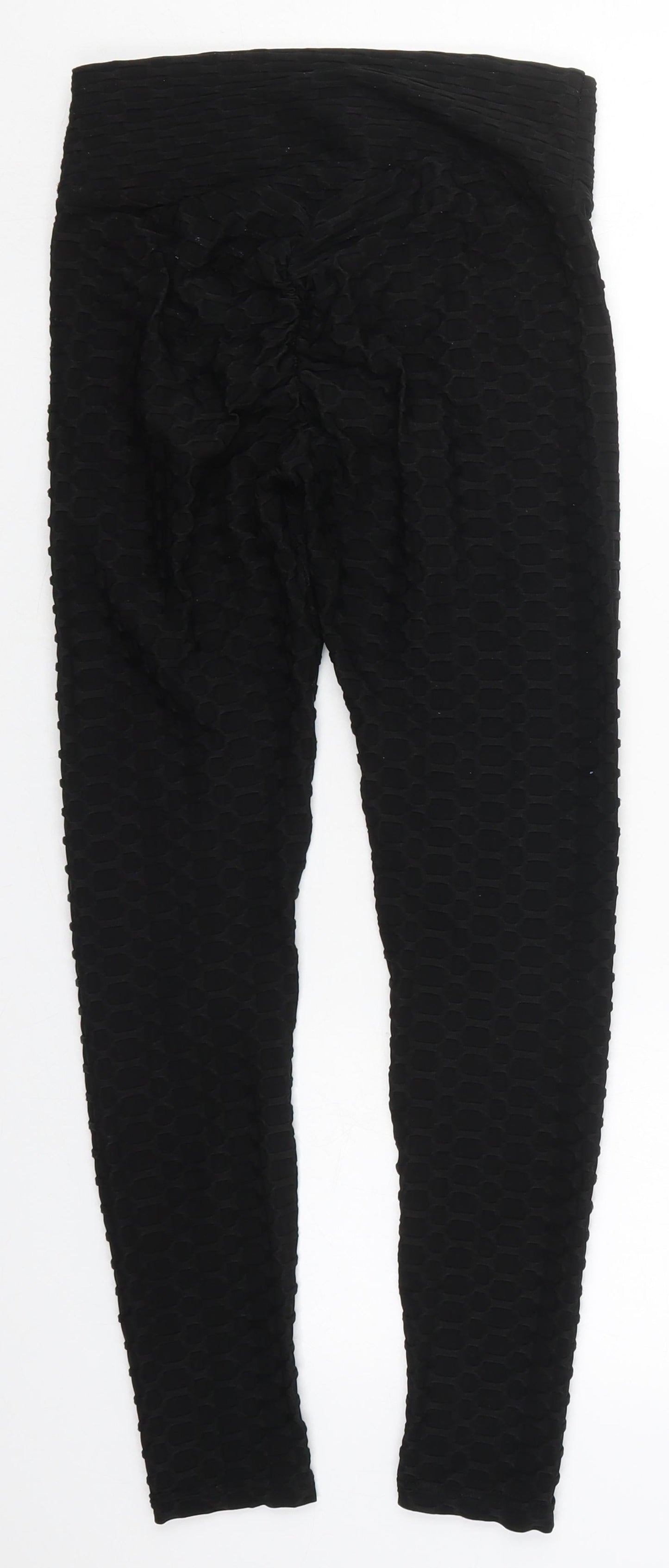 Vahia Womens Black  Polyester Carrot Leggings Size M L26 in