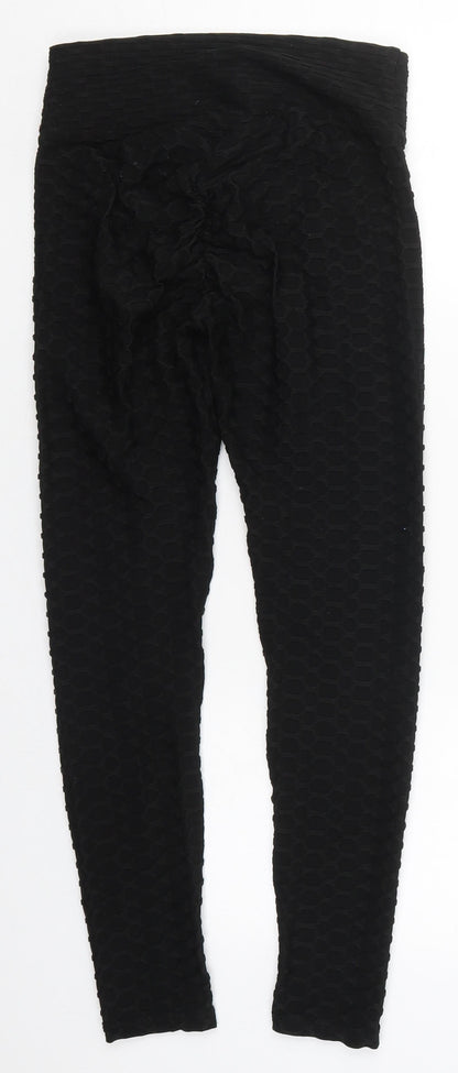 Vahia Womens Black  Polyester Carrot Leggings Size M L26 in