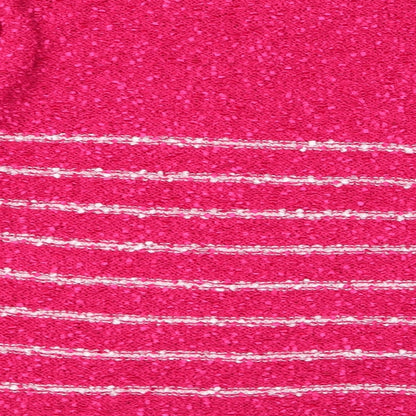 Elizabeth Scott  Womens Pink Round Neck Striped Polyester Pullover Jumper Size L