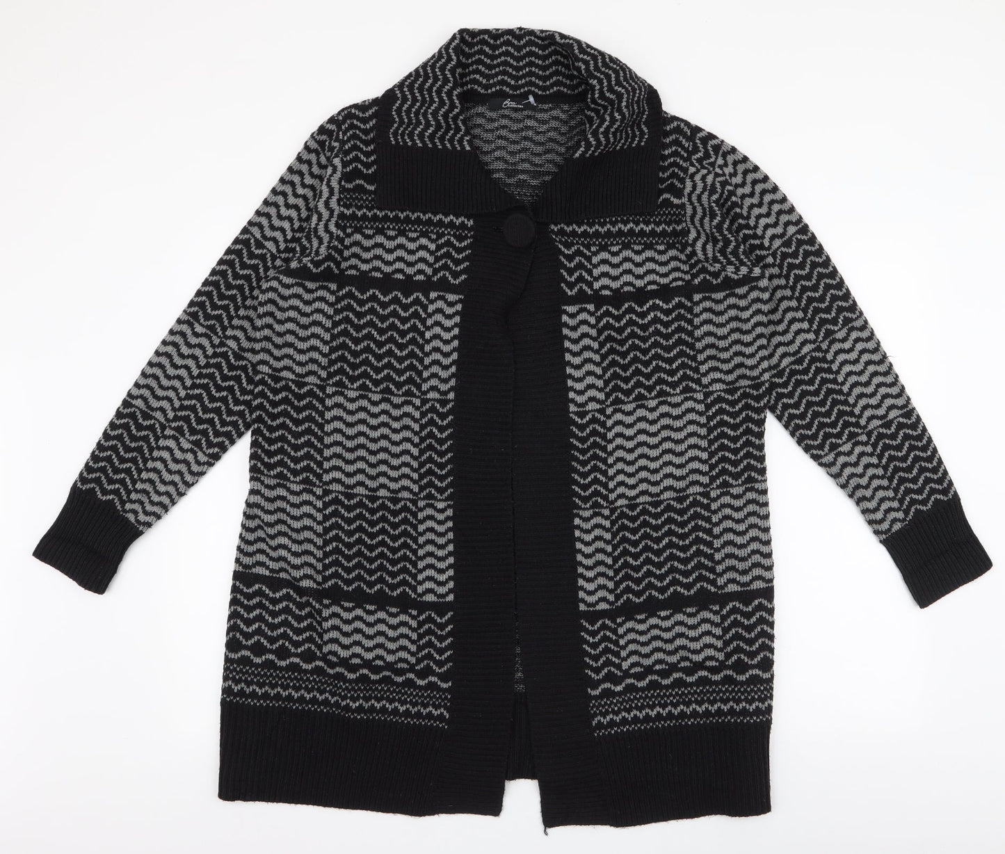 Womens UK Size M BM Collection Black Cardigan Jumper