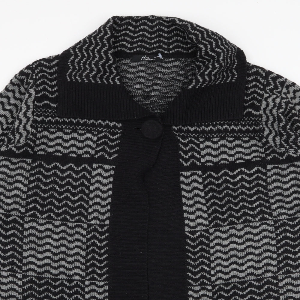 Womens UK Size M BM Collection Black Cardigan Jumper