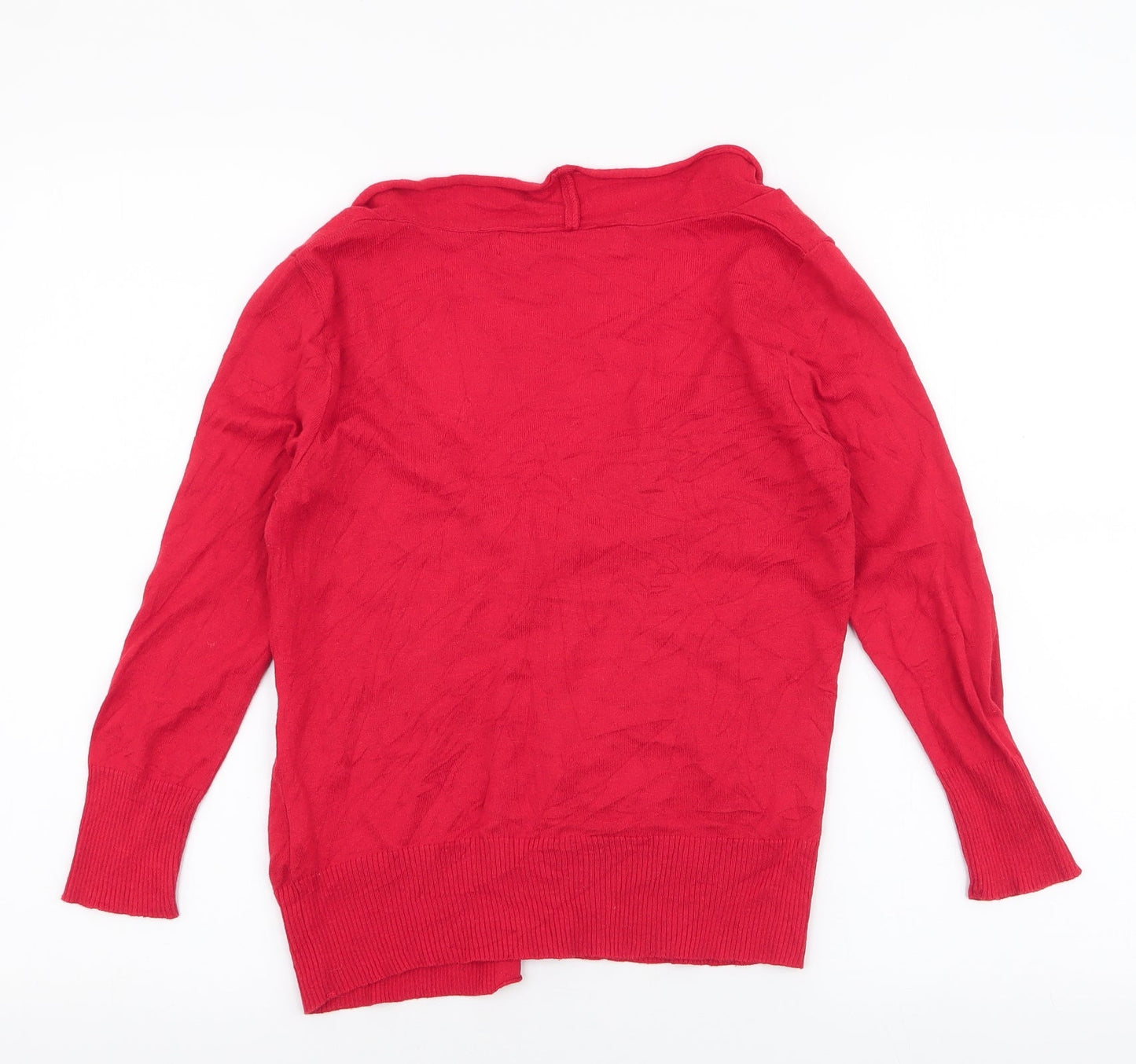 Womens UK Size M Zara Red Cardigan Jumper