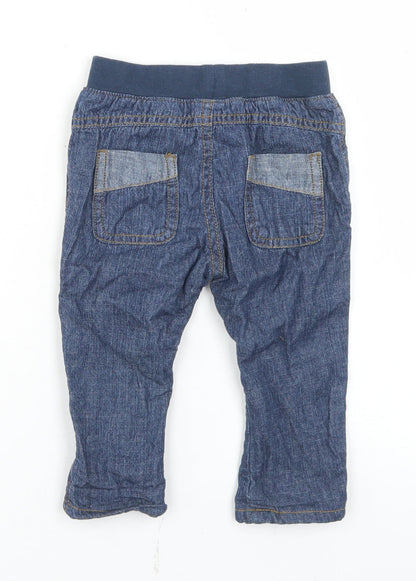 George Boys Blue  Cotton Capri Jeans Size 6-9 Months