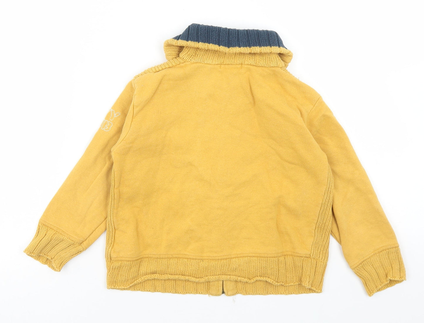 Vertbaudet Boys Yellow   Jacket Coatigan Size 4 Years  Zip