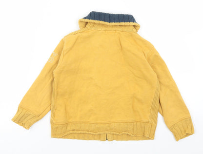 Vertbaudet Boys Yellow   Jacket Coatigan Size 4 Years  Zip