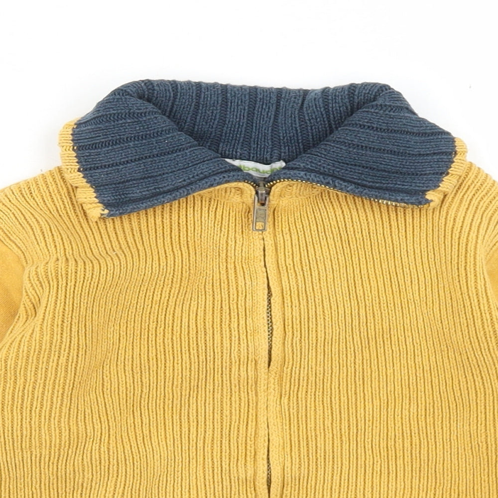 Vertbaudet Boys Yellow   Jacket Coatigan Size 4 Years  Zip