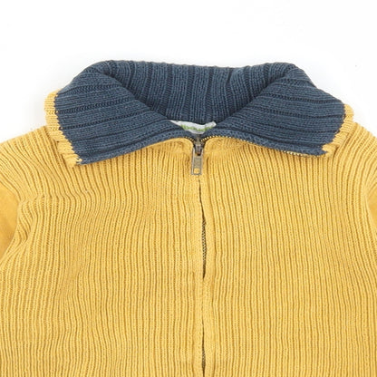 Vertbaudet Boys Yellow   Jacket Coatigan Size 4 Years  Zip