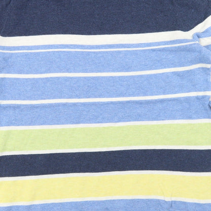 Beacan Cove Womens Blue Crew Neck Striped Cotton Pullover Jumper Size 12