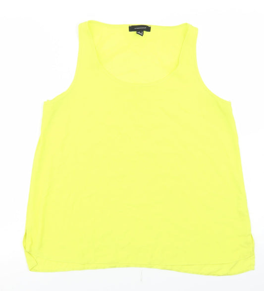 Primark Womens Yellow  Polyester Basic Blouse Size 14 Round Neck