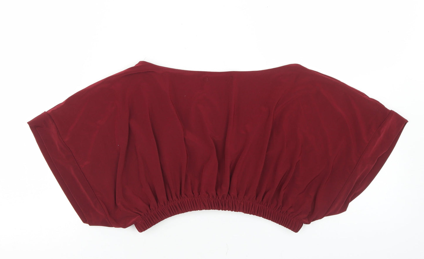 Womens UK Size 10 PRETTYLITTLETHING Red Cropped Blouse