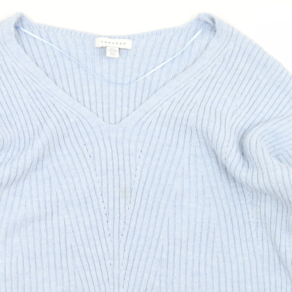 Womens UK Size S Topshop Blue Pullover Jumper