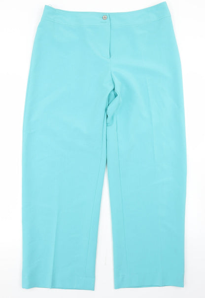 Womens UK Size 14 Gerard Regular Fit Dress Pants Blue Trousers