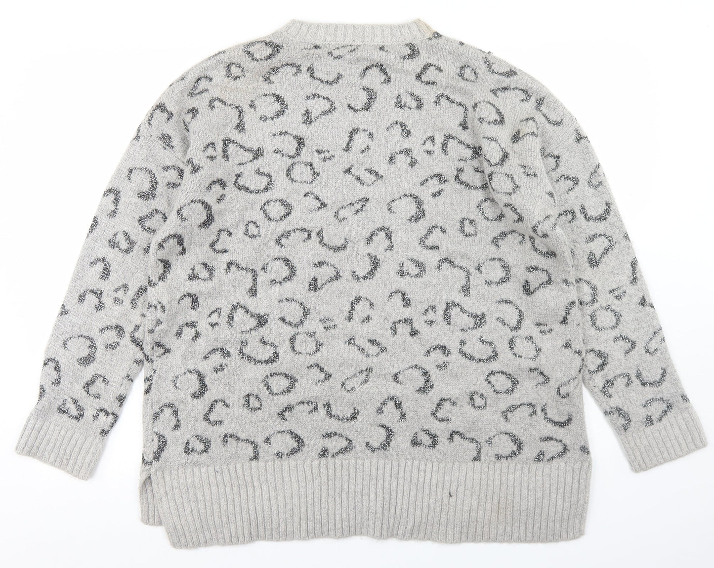 Womens UK Size M Mango Grey Pullover Jumper