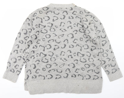 Womens UK Size M Mango Grey Pullover Jumper