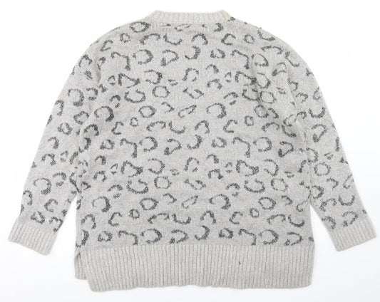 Womens UK Size M Mango Grey Pullover Jumper