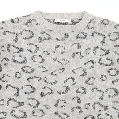 Womens UK Size M Mango Grey Pullover Jumper