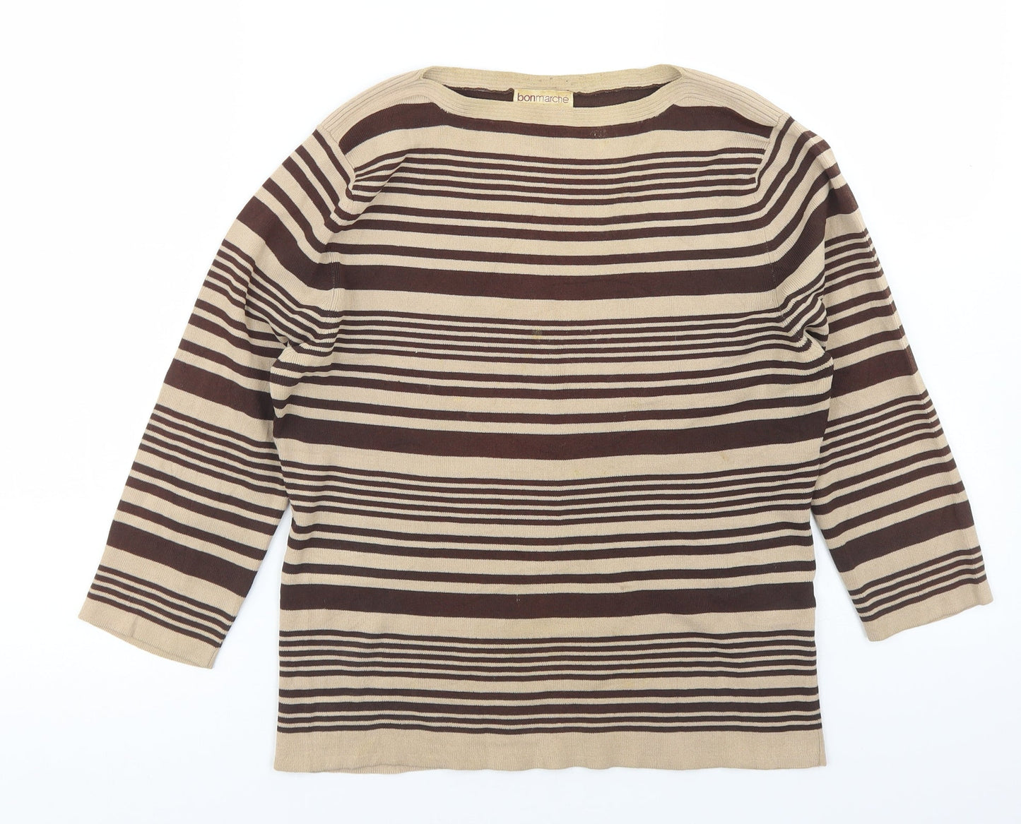 Womens UK Size S Bonmarché Beige Pullover Jumper