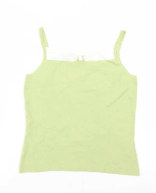 CMD Womens Green  Viscose Camisole T-Shirt Size 12 Square Neck