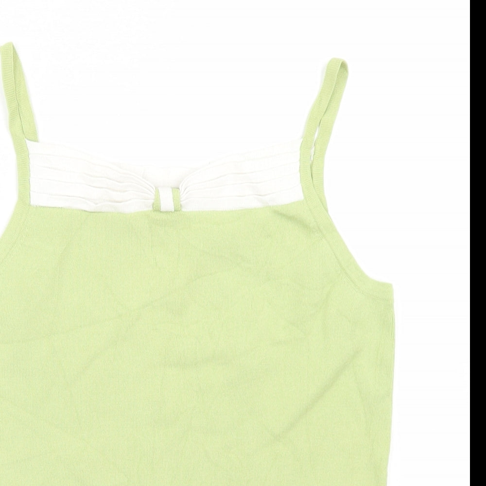 Womens UK Size 12 CMD Green Camisole T-Shirt