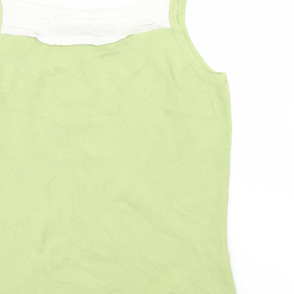 Womens UK Size 12 CMD Green Camisole T-Shirt