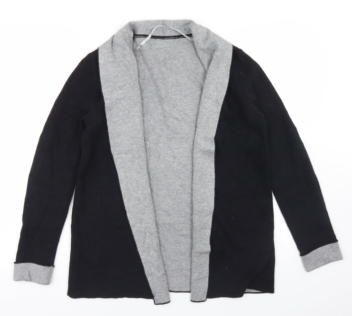 Primark Womens Black Collared  Cotton Cardigan Jumper Size 2XS