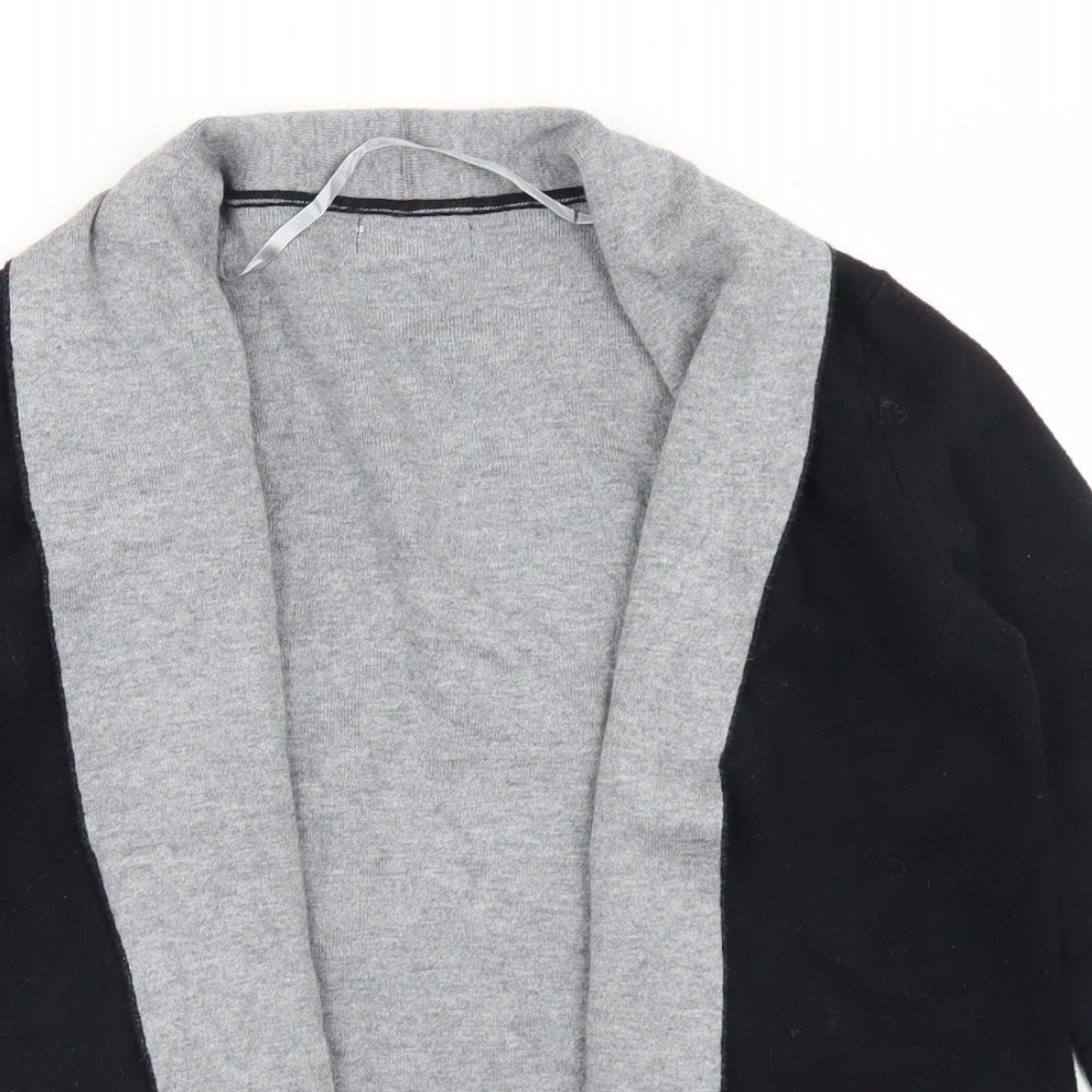 Primark Womens Black Collared  Cotton Cardigan Jumper Size 2XS