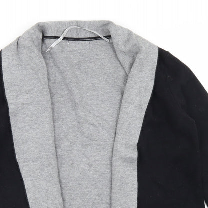 Primark Womens Black Collared  Cotton Cardigan Jumper Size 2XS